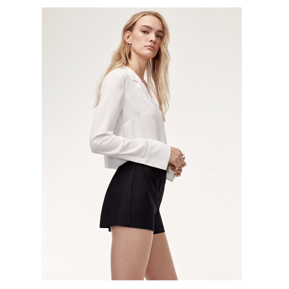 WILFRED - High Waisted Trouser Shorts Black, 4 - Picture 4 of 4